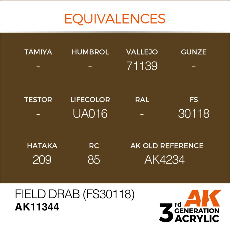 AK11344 FIELD DRAB (FS30118)