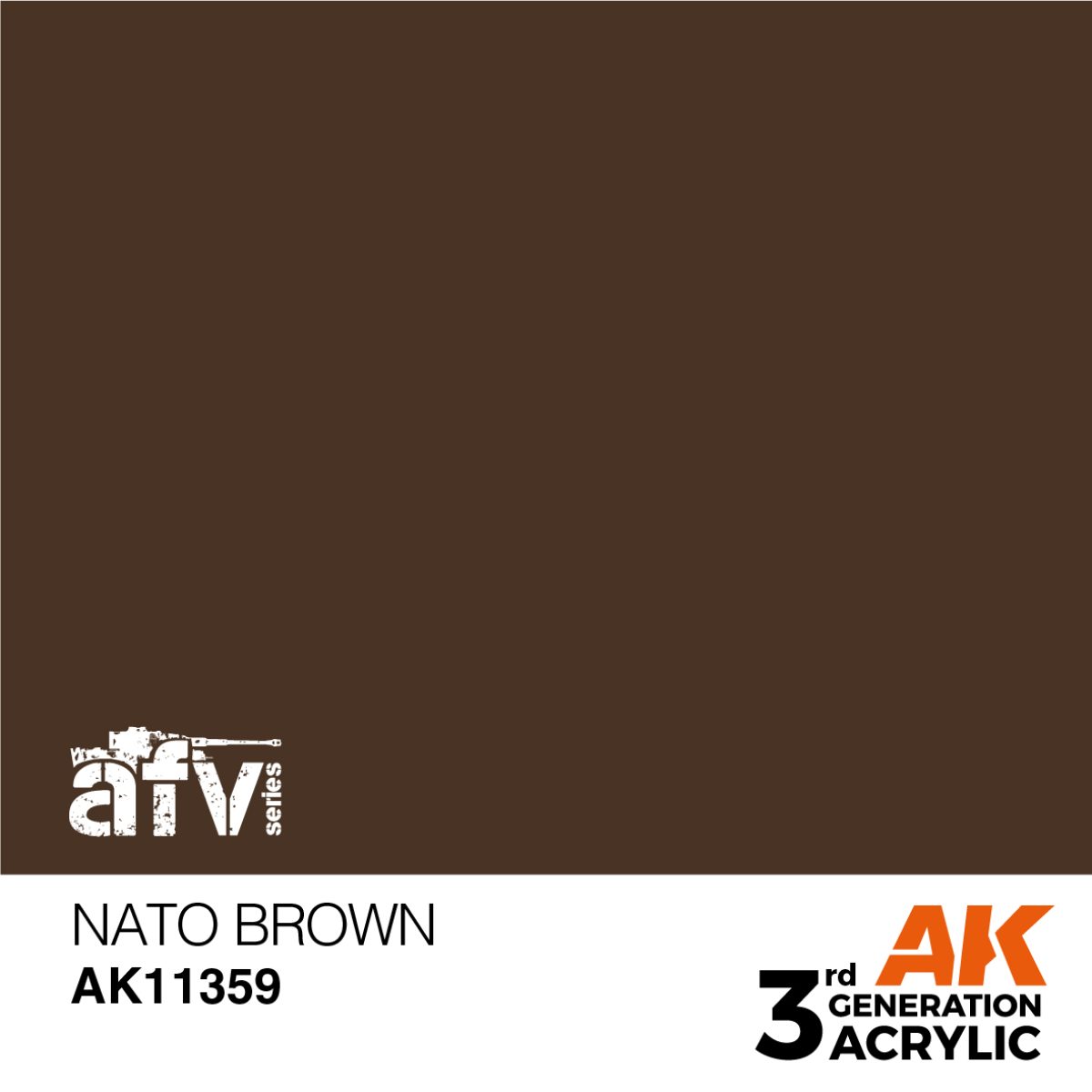 AK Interactive AFV Series NATO Brown Acrylic Paint 17ml Bottle