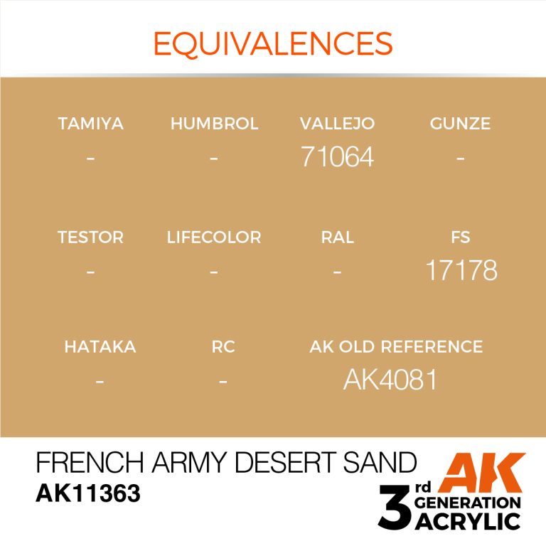 AK11363 FRENCH ARMY DESERT SAND
