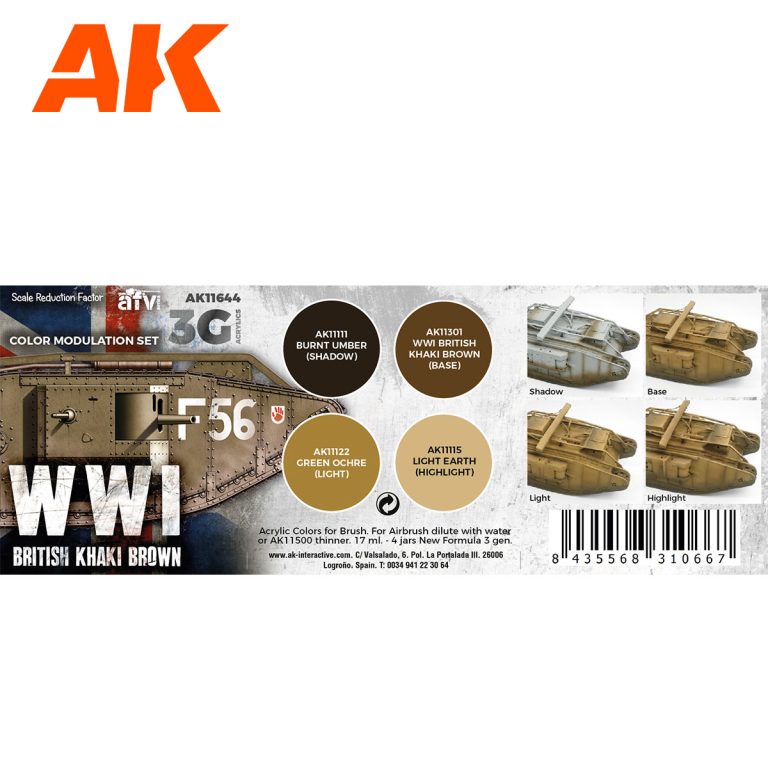 AK11644 WWI BRITISH COLORS MODULATION SET