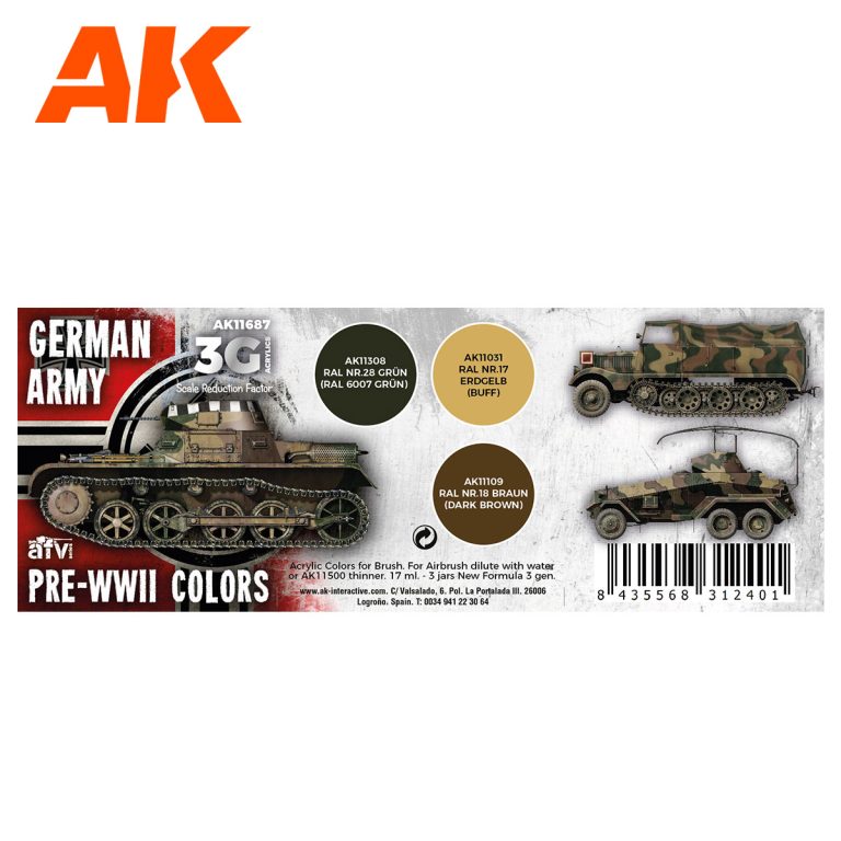 AK11687 GERMAN ARMY PRE-WWII COLORS