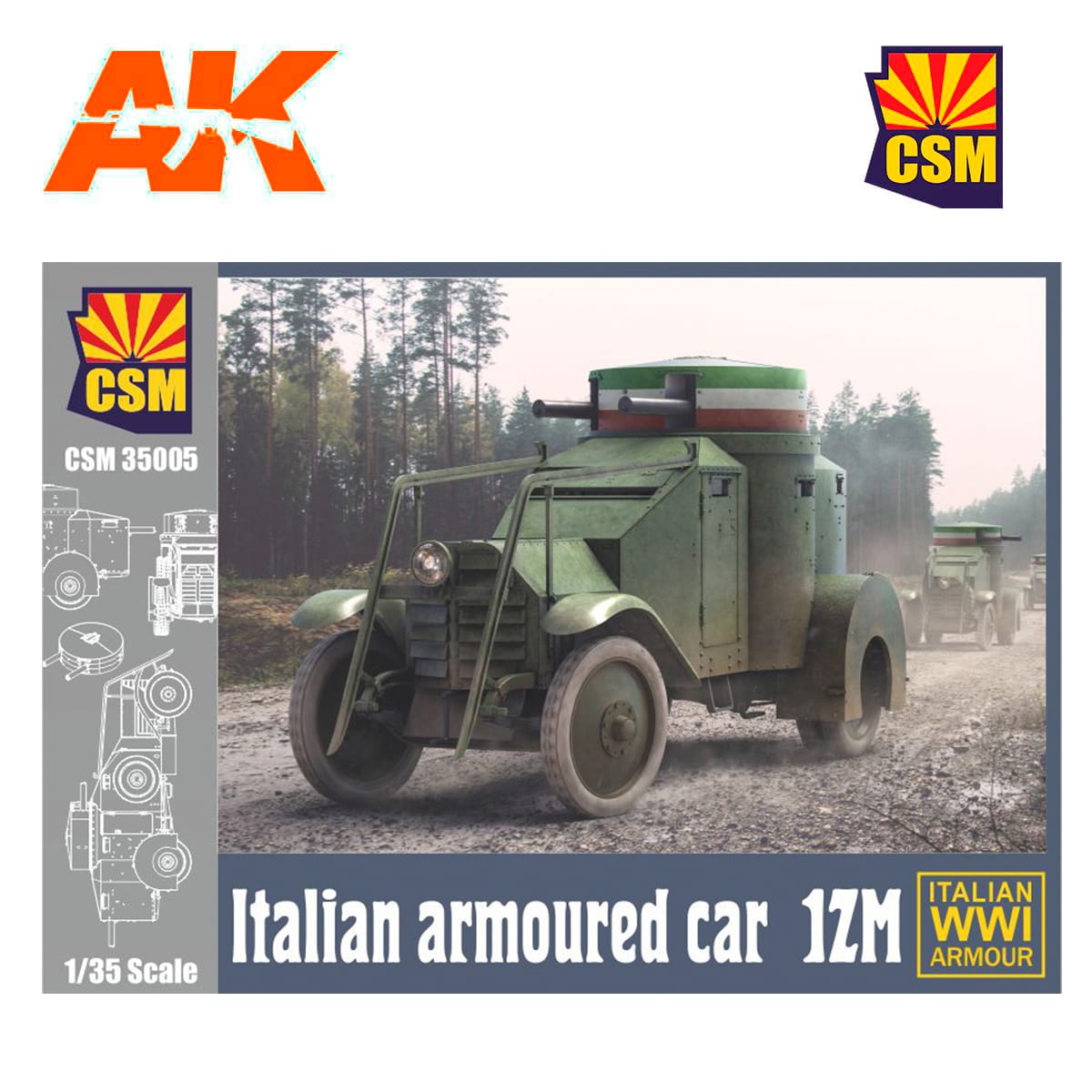 Italian Armoured Car 1ZM  1/35