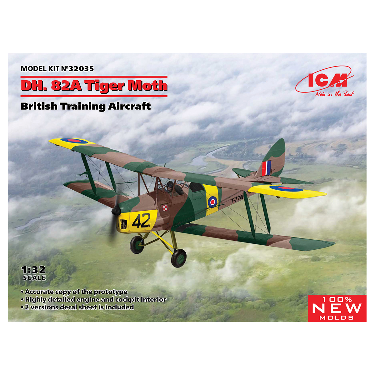 D.H. 82A Tiger Moth, British Training Aircraft 1/32