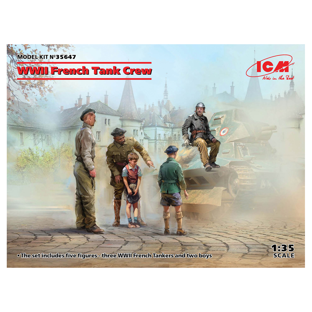 WWII French Tank Crew (4 figures) 1/35