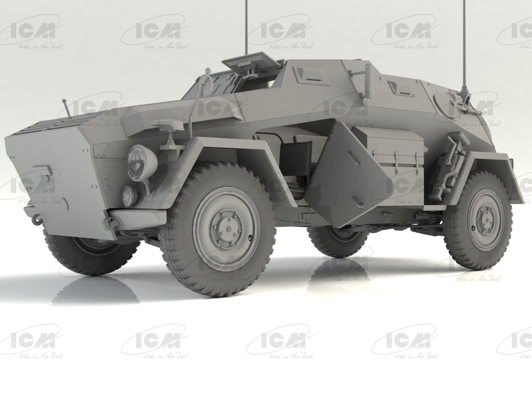 ICM 35111 Sd.kfz 247 Ausf.b With Crew Scale Plastic Model Kit 1/35 for sale online 