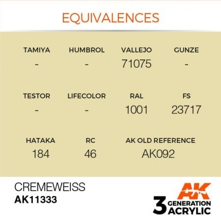 AK11333 CREMEWEISS