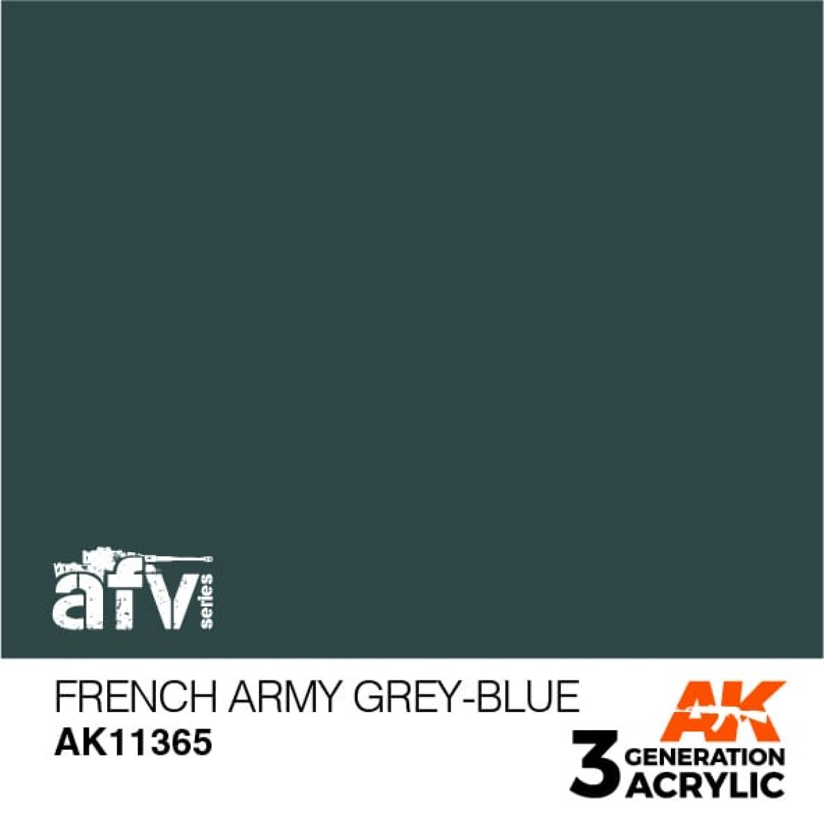 Buy FRENCH ARMY GREY-BLUE - AFV online. AK Interactive acrylic paints, brushes for modelling, pigments, oils and filters for scale modeling.