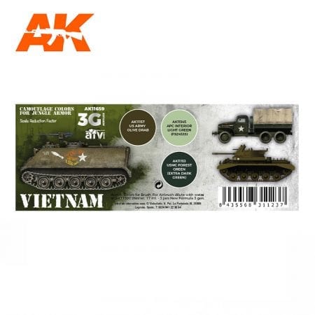 AK11659 VIETNAM CAMOUFLAGE COLORS FOR JUNGLE COLORS