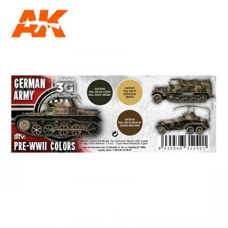AK11687 GERMAN ARMY PRE-WWII COLORS