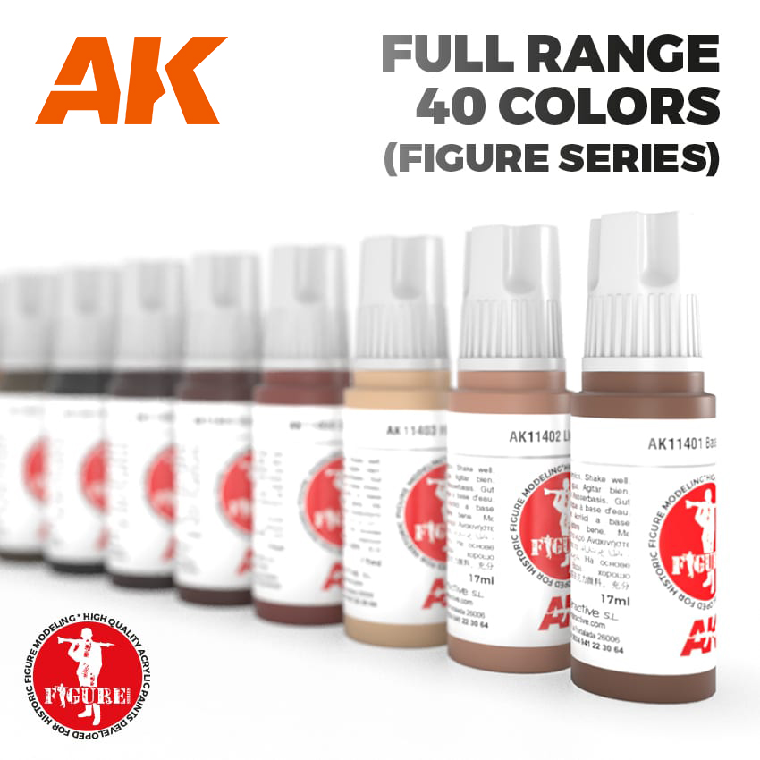 AK Interactive #AKI-11620 Figure Series Leather & Buckles 3G Acrylic Paint  Set