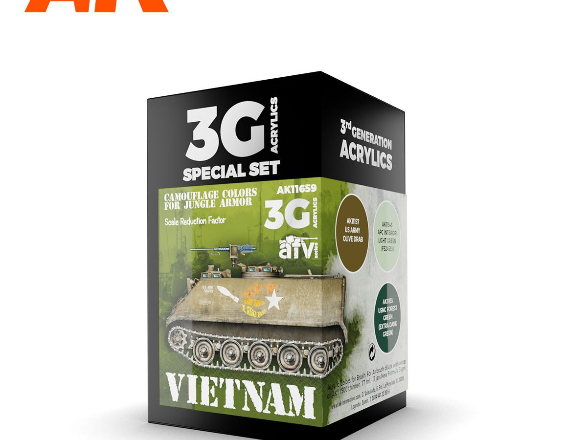 Buy VIETNAM CAMOUFLAGE COLORS FOR JUNGLE COLORS online for 8,25€