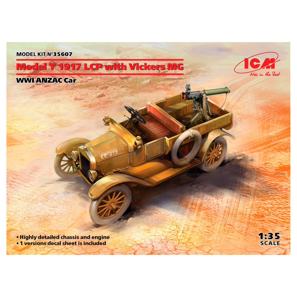 Model T 1917 LCP with Vickers MG, WWI ANZAC Car 1/35