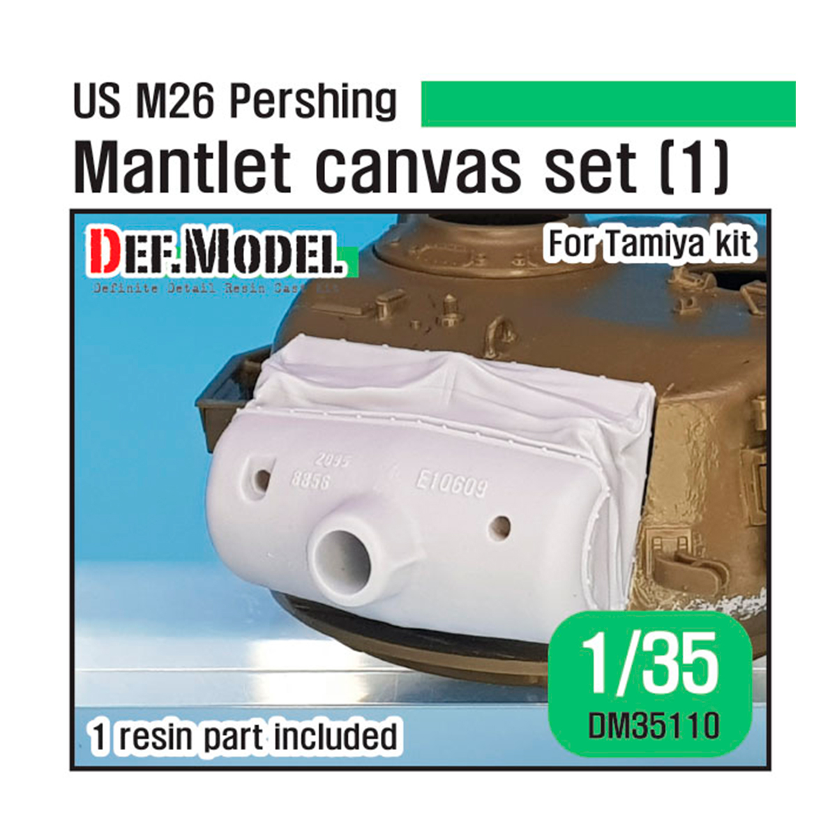 US M26 Pershing Canvas covered Mantlet set – Early type (for Tamiya kit)