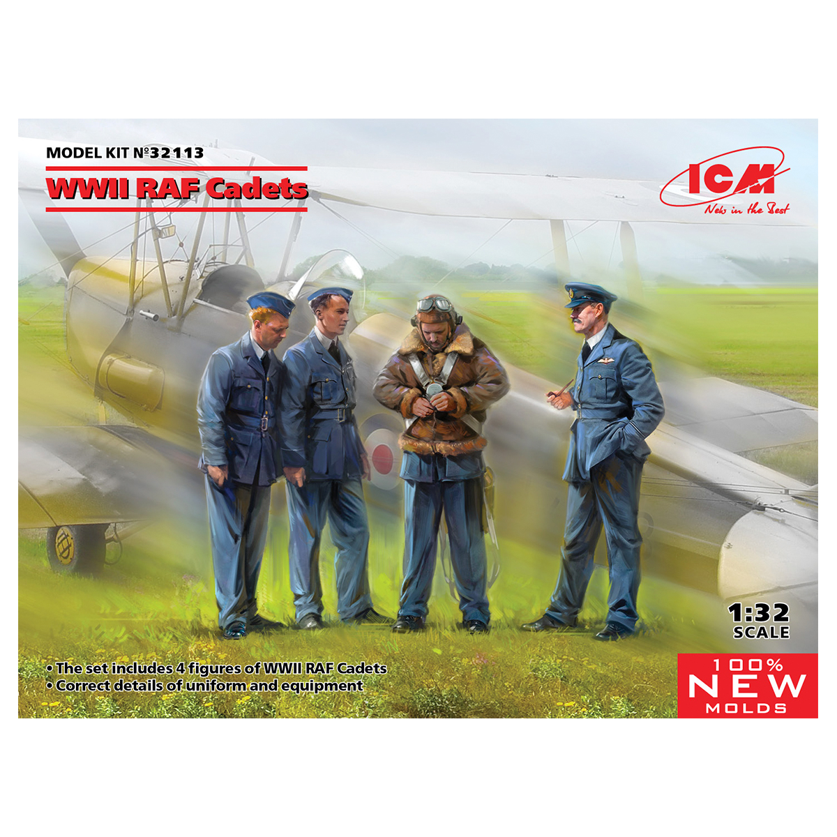 WWII RAF Cadets (100% new molds) 1/32