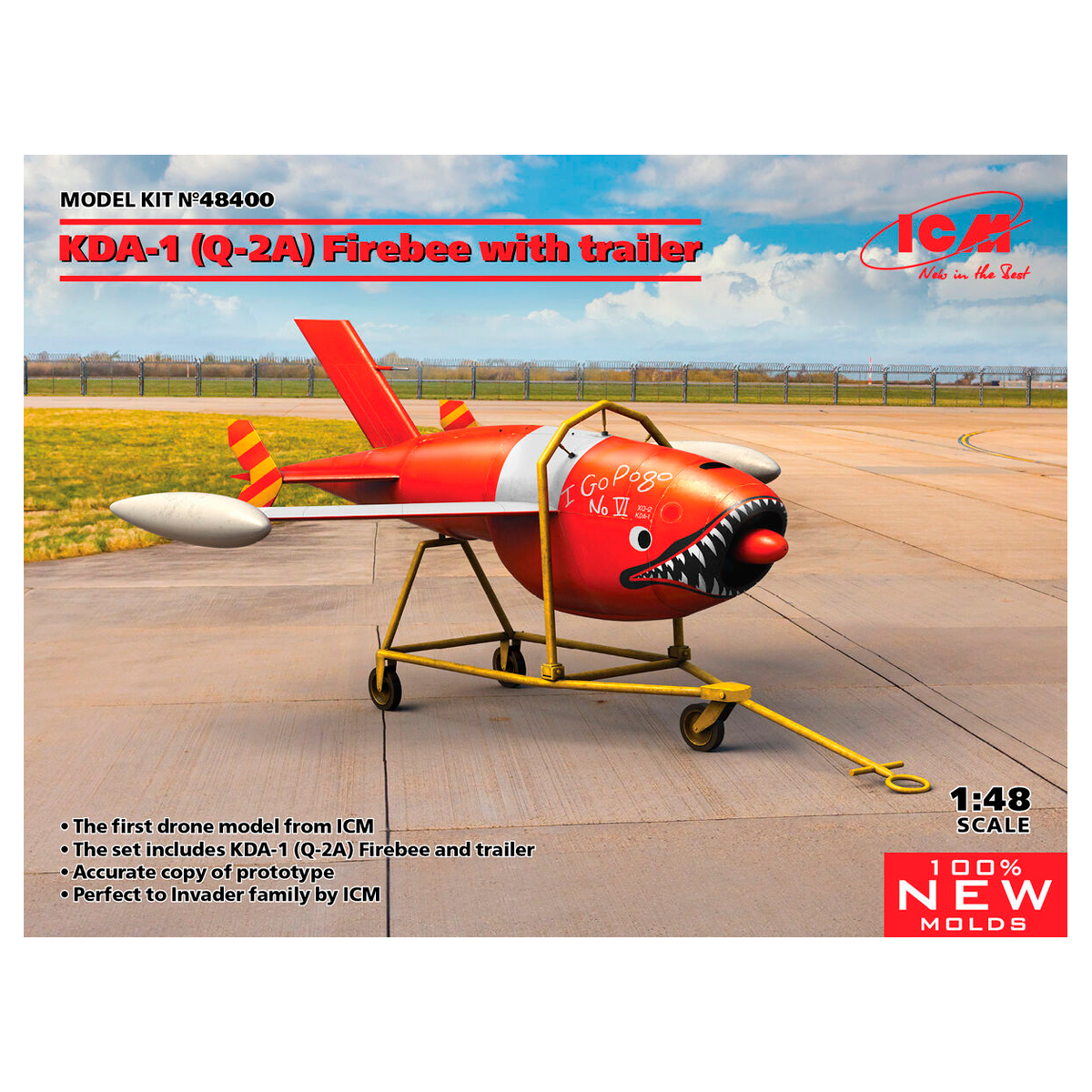 Q-2A (KDA-1) Firebee with trailer (1 airplane and trailer) 1/48