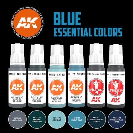 Buy BLUE ESSENTIAL COLORS 3GEN SET online for 16,50€ | AK-Interactive
