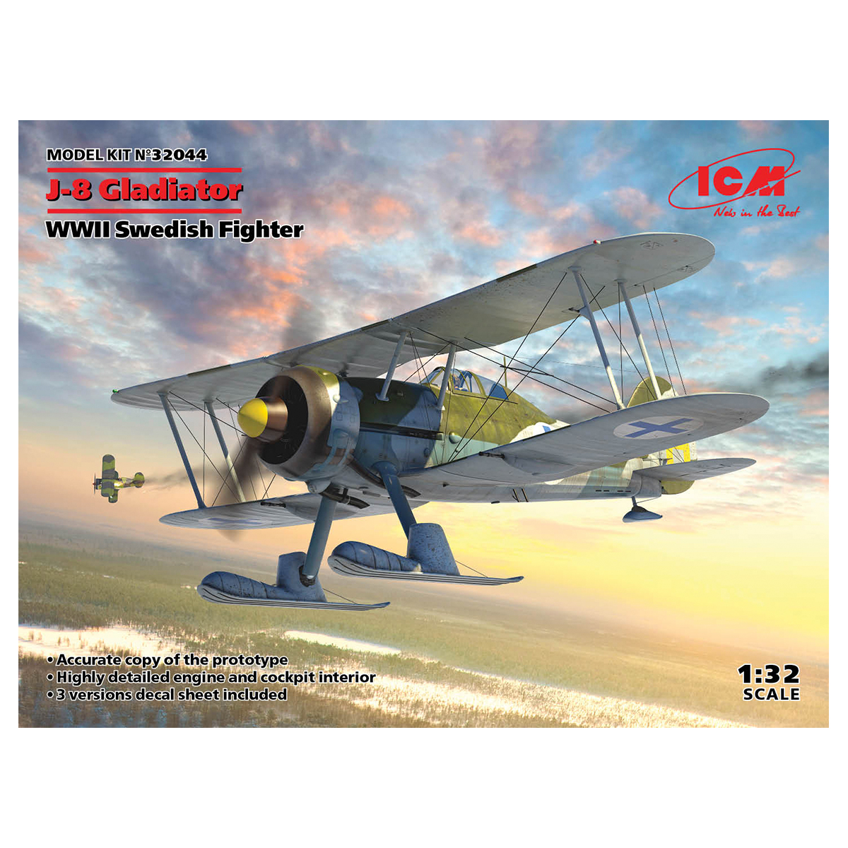 J-8 Gladiator, WWII Swedish Fighter 1/32