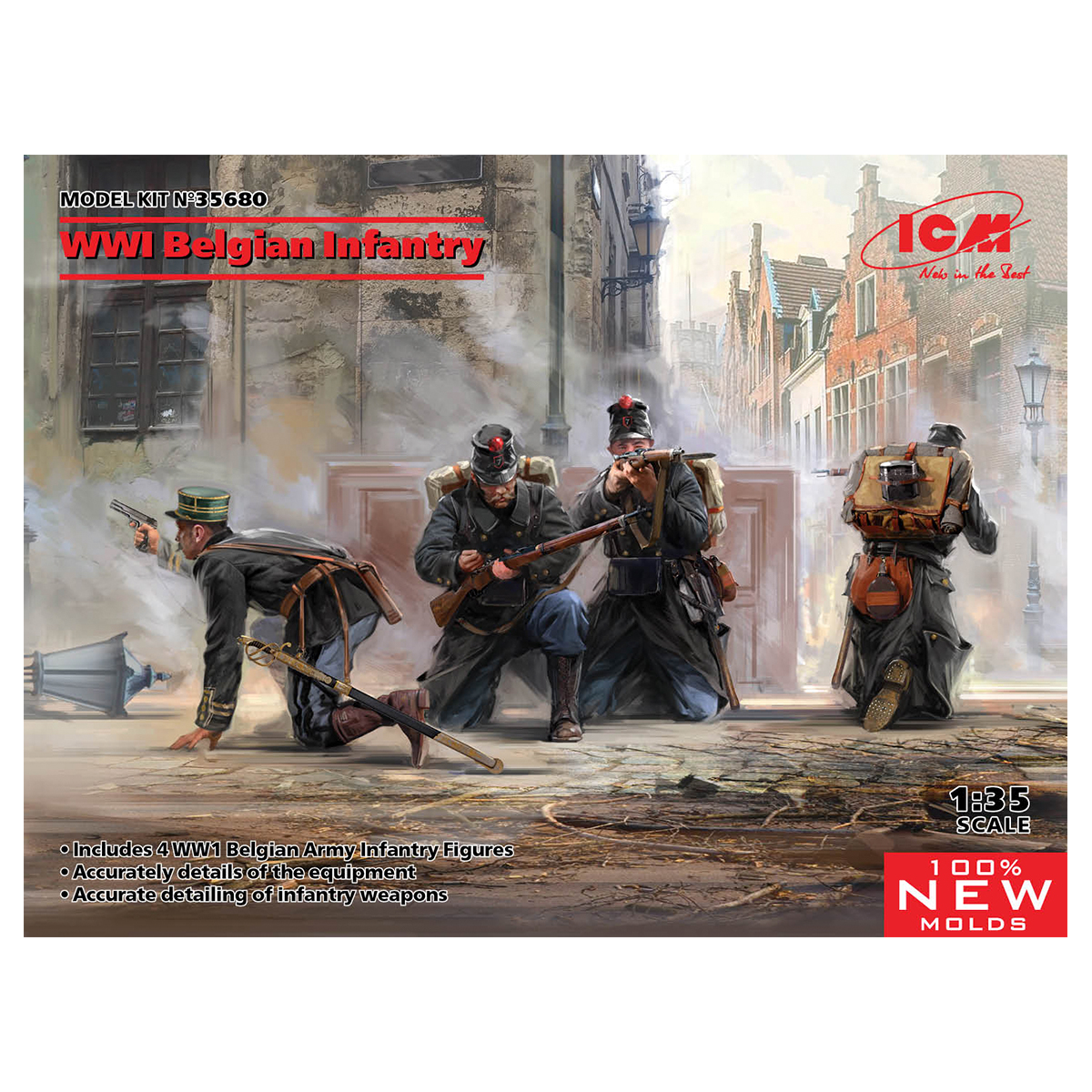 WWI Belgian Infantry (100% new molds) 1/35