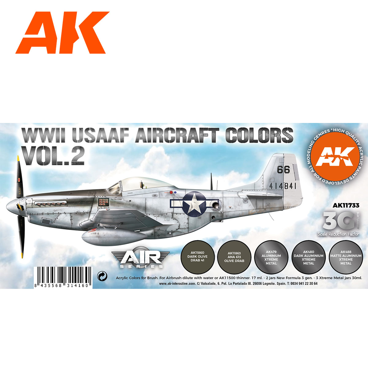 AK-132 AK Interactive Paint acrylic OLIVE DRAB SHADOW (olive USA, shade) ::  Paints :: AK Interactive :: Acrylic paint