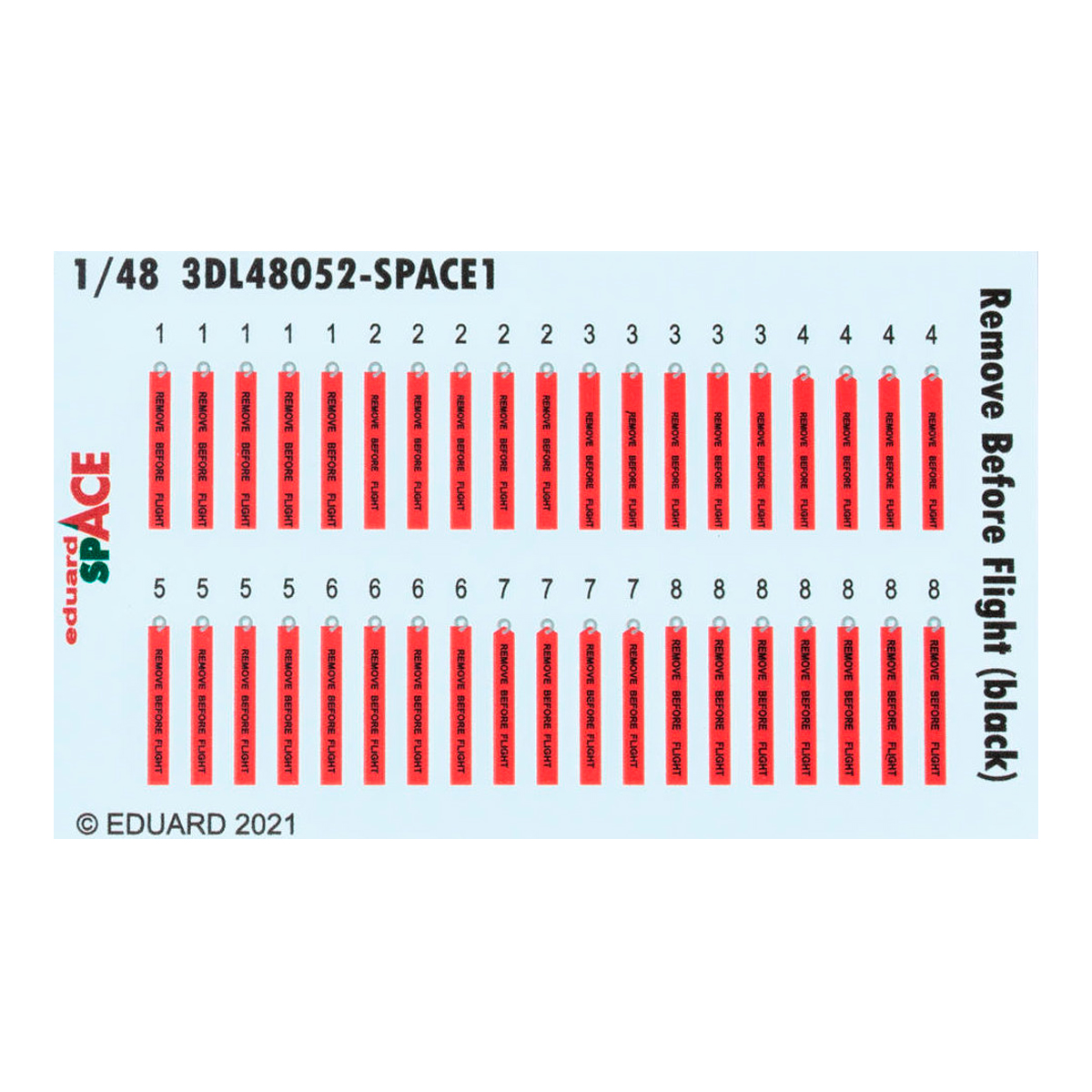 Remove Before Flight (black) SPACE 1/48