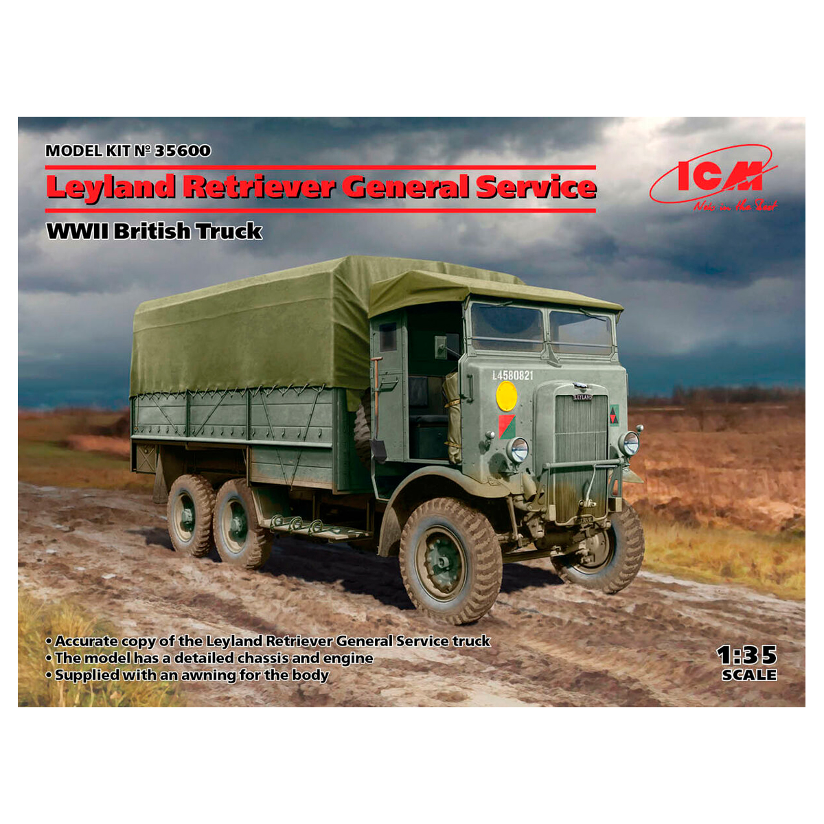 Leyland Retriever General Service, WWII British Truck (100% new molds) 1/35