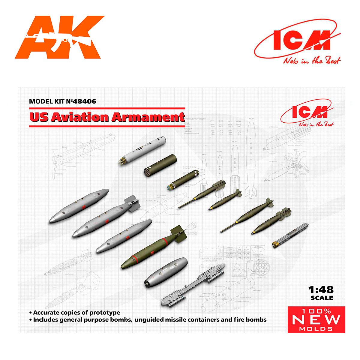 US Aviation Armament (100% new molds) 1/48