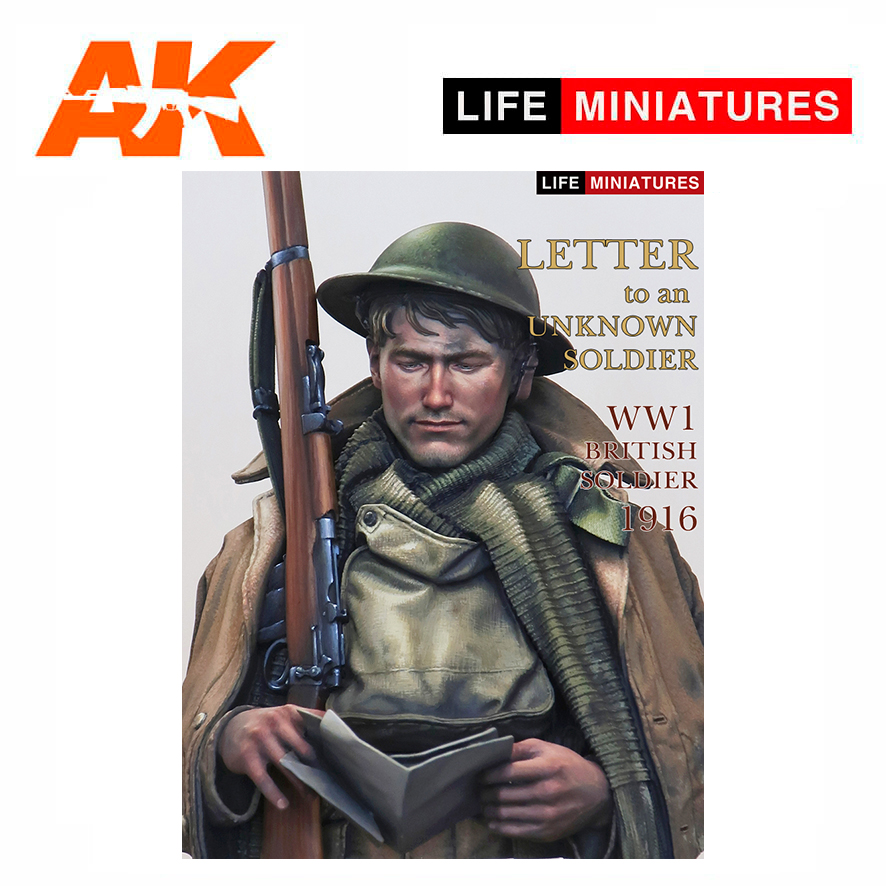 Life Miniatures – Letter to an Unknown Soldier – WW1 British Soldier 1916 – 1/10 bust