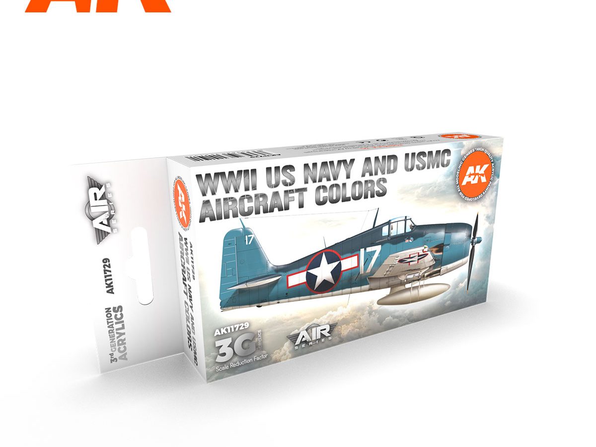 AK Interactive #AKI-RCS024 WW2 US Navy & USMC Early Aircraft Colors 