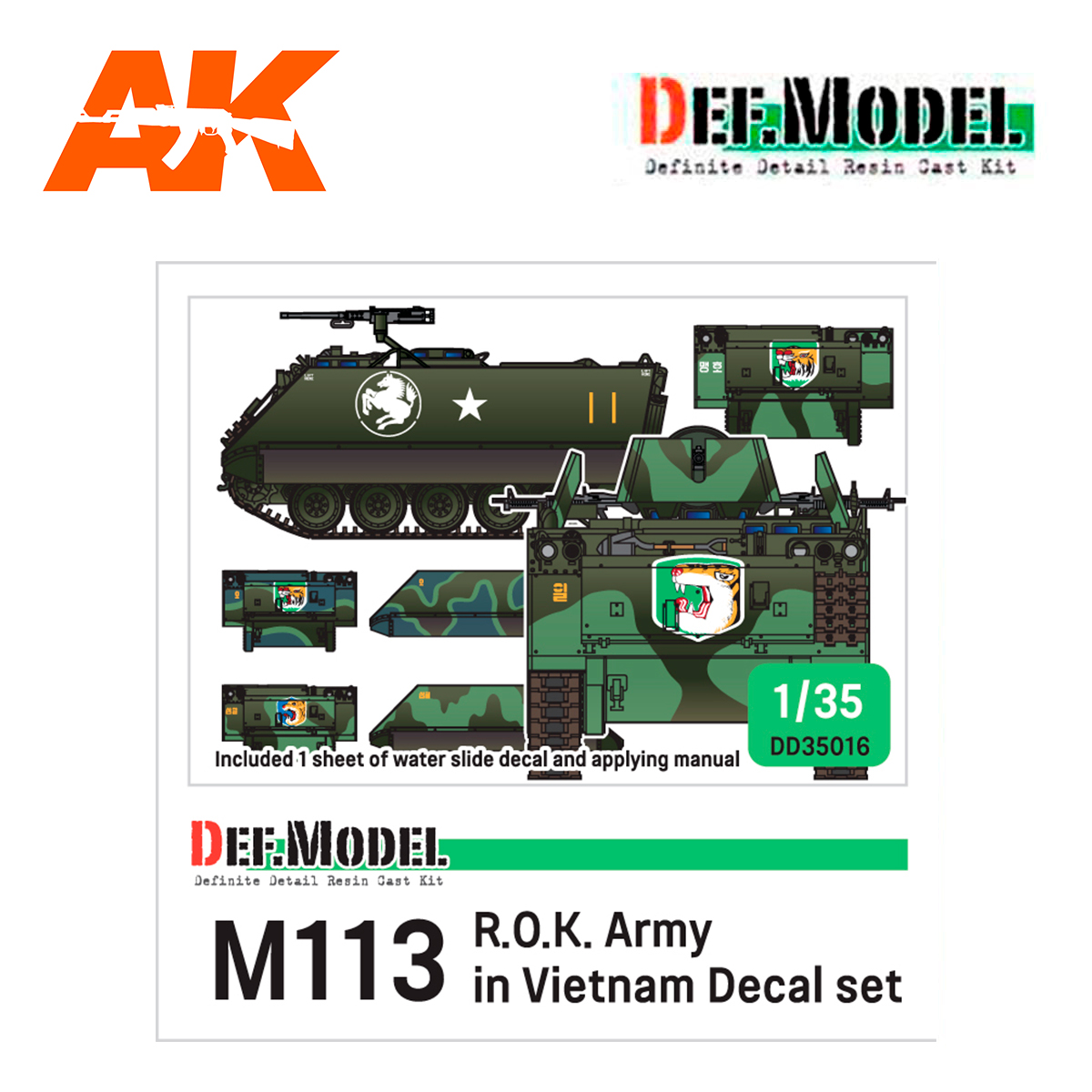 ROK M113 in Vietnam ‘Brave tiger’ Decal set (1/35 M113)
