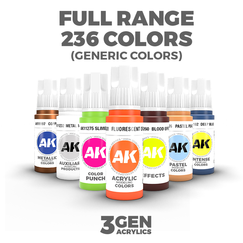  AK-Interactive: 3rd Gen Acrylics - Intense Colors Acrylic Paint  Set (Box of 6 Paints) : Arts, Crafts & Sewing