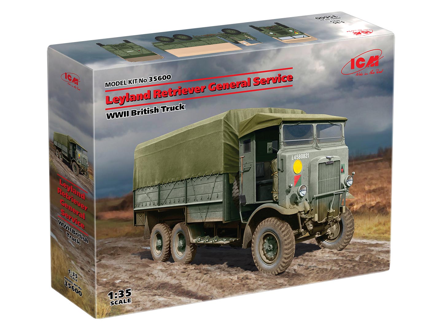 100% new molds WWII British Truck ICM ICM 35600 Leyland Retriever General Service 