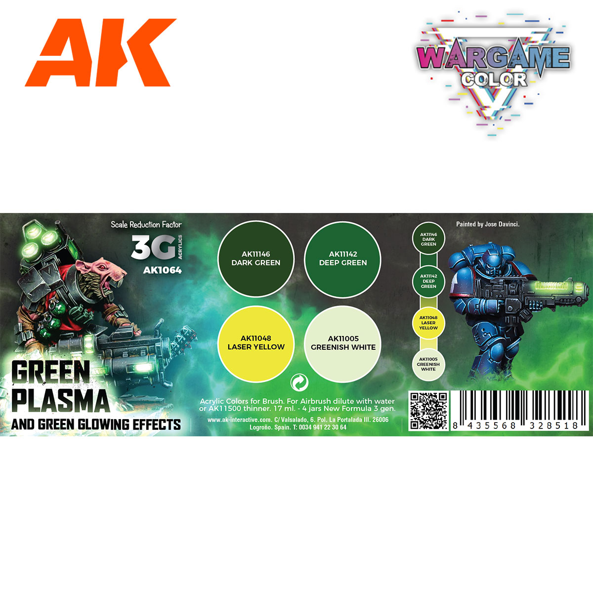 Buy WARGAME COLOR SET. GREEN PLASMA AND GLOWING EFFECTS. online for11,00€ |  AK-Interactive