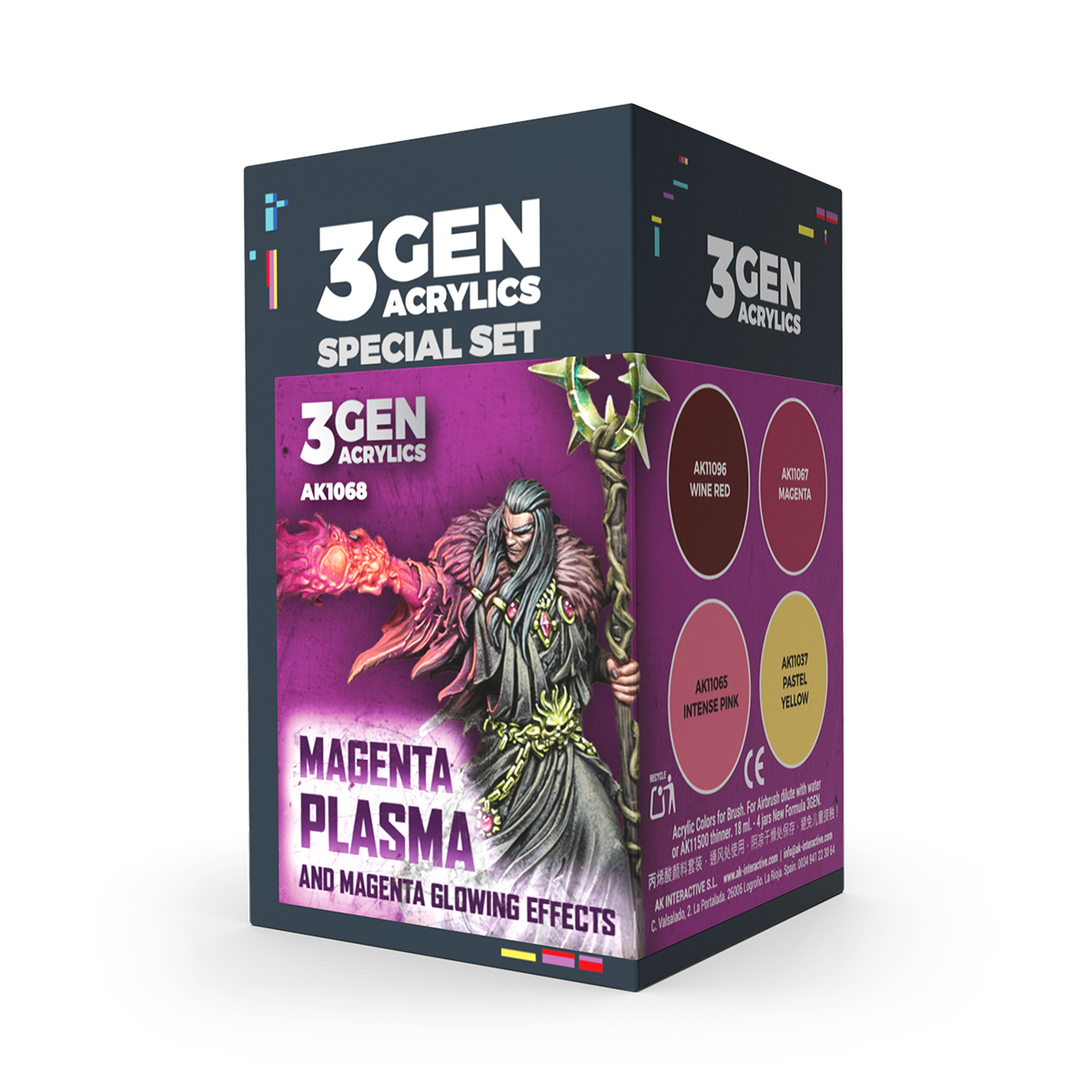 WARGAME COLOR SET. MAGENTA PLASMA AND GLOWING EFFECTS.