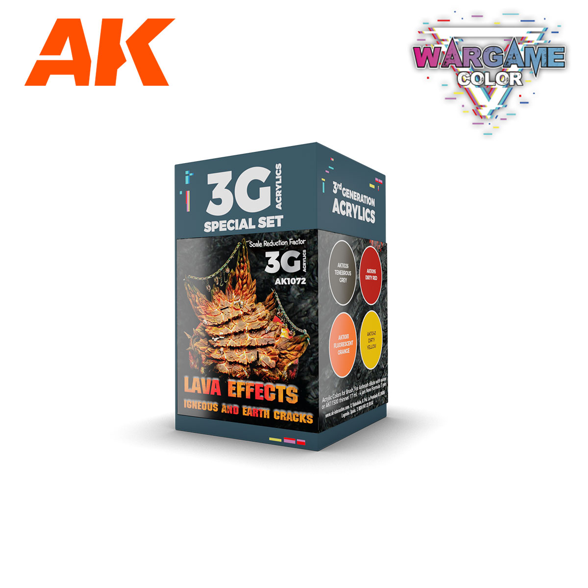 AK Interactive 3G MODEL Paint FIRE EFFECTS Set Acylics AK1071
