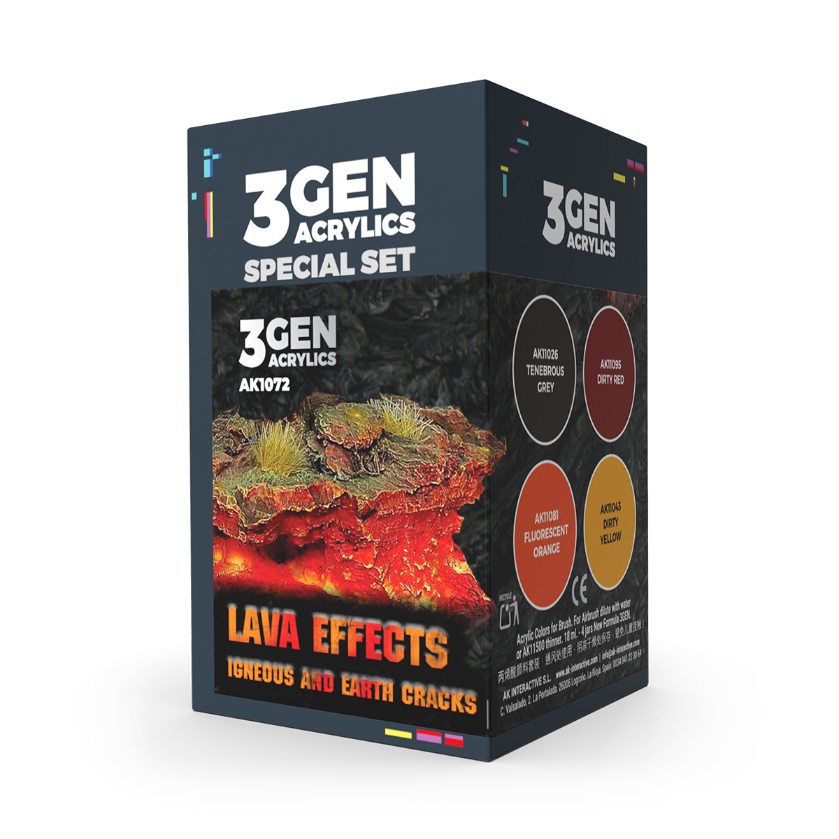 WARGAME COLOR SET. LAVA EFFECTS.
