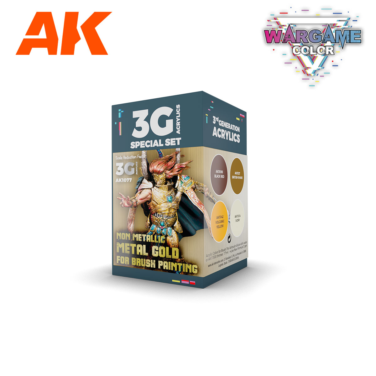  AK-Interactive NMM (Non Metallic Metal): Gold Set