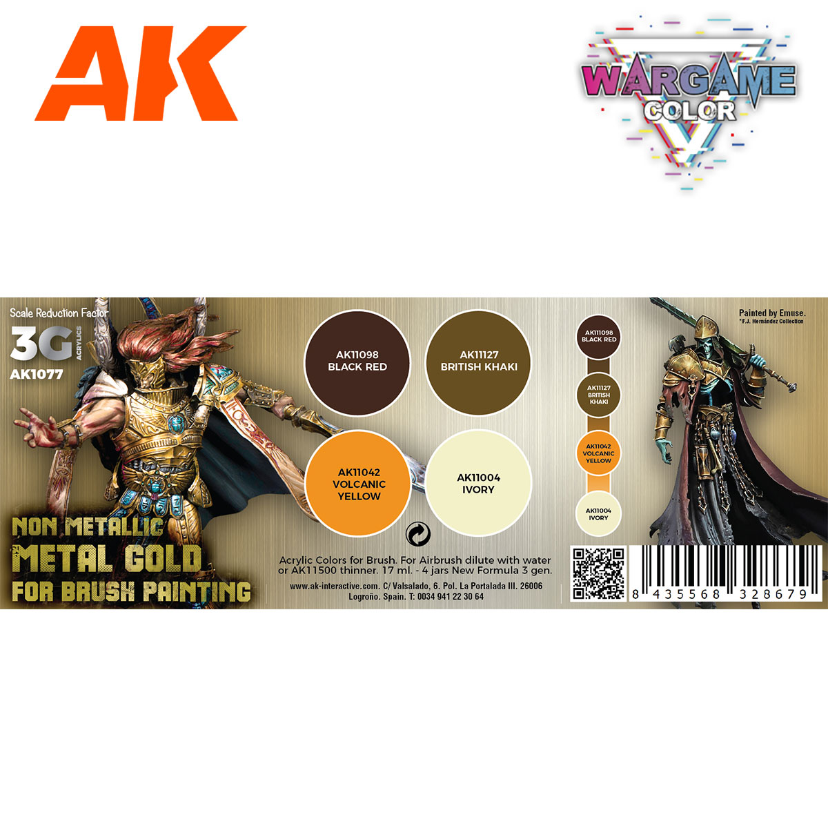 Kit de Tintas NMM GOLD - Non Metallic Metal - RPG