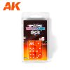 AK1061 SET 6 DICE Orange