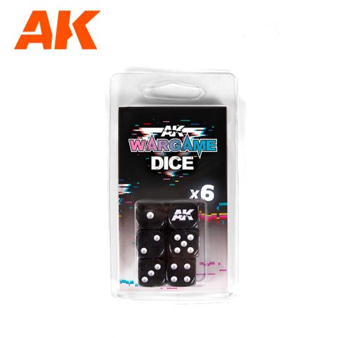 AK1062 SET 6 DICE Black