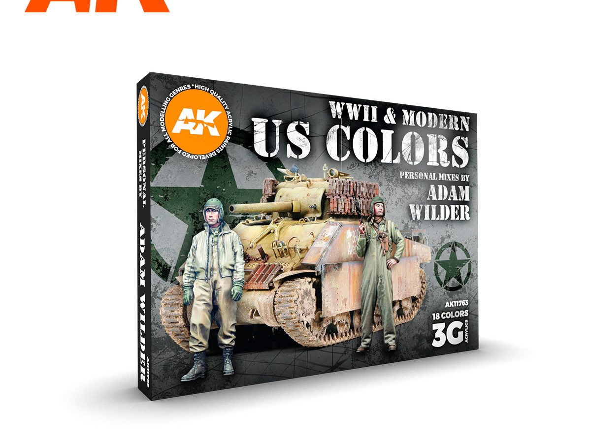 AK INTERACTIVE: SET di 18 colori acrilici 3rd Generation 17mL - Adam Wilder  Signature Set. Special WWII and Modern Us Colors Paint Set. AK INTERACTIVE  AK11763