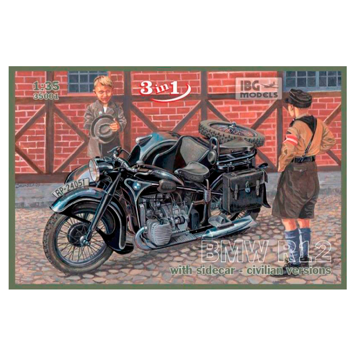 BMW R12 with sidecar – civilian version (3 in 1) 1/35