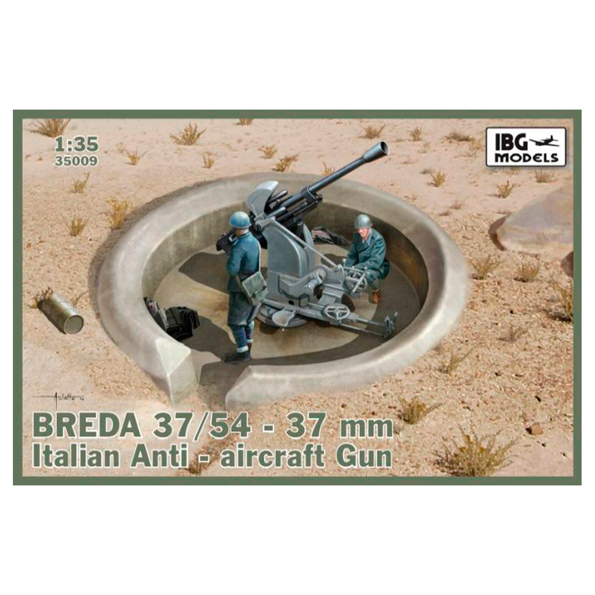 BREDA 37/54 37mm Italian Anti-aircraft Gun 1/35