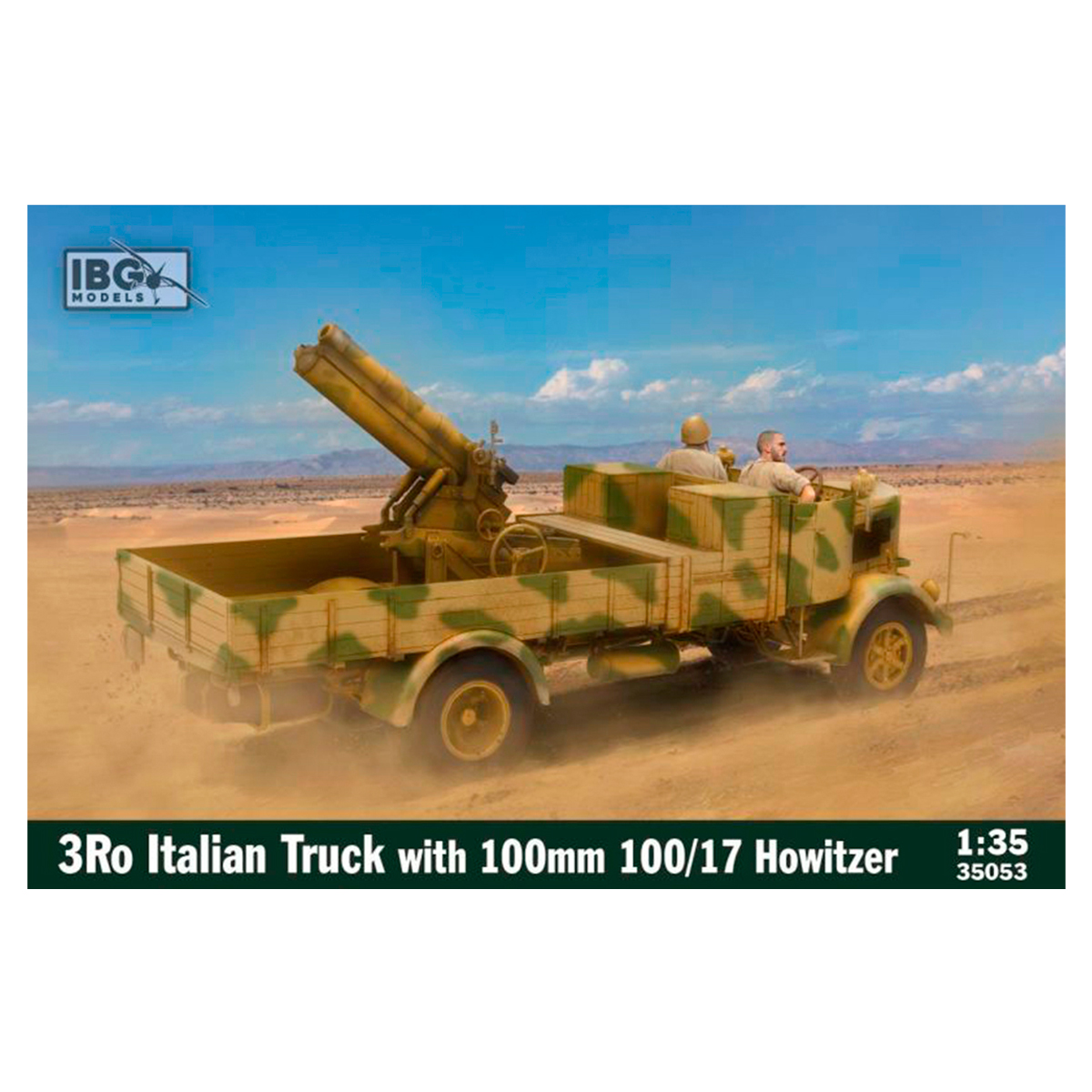 3Ro Italian Truck with 100/17 100mm Howitzer 1/35