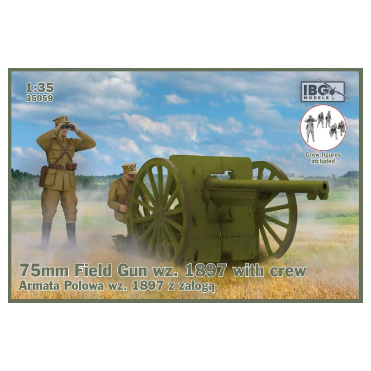 75mm Field Gun wz. 1896 with crew (5 figures included) 1/35