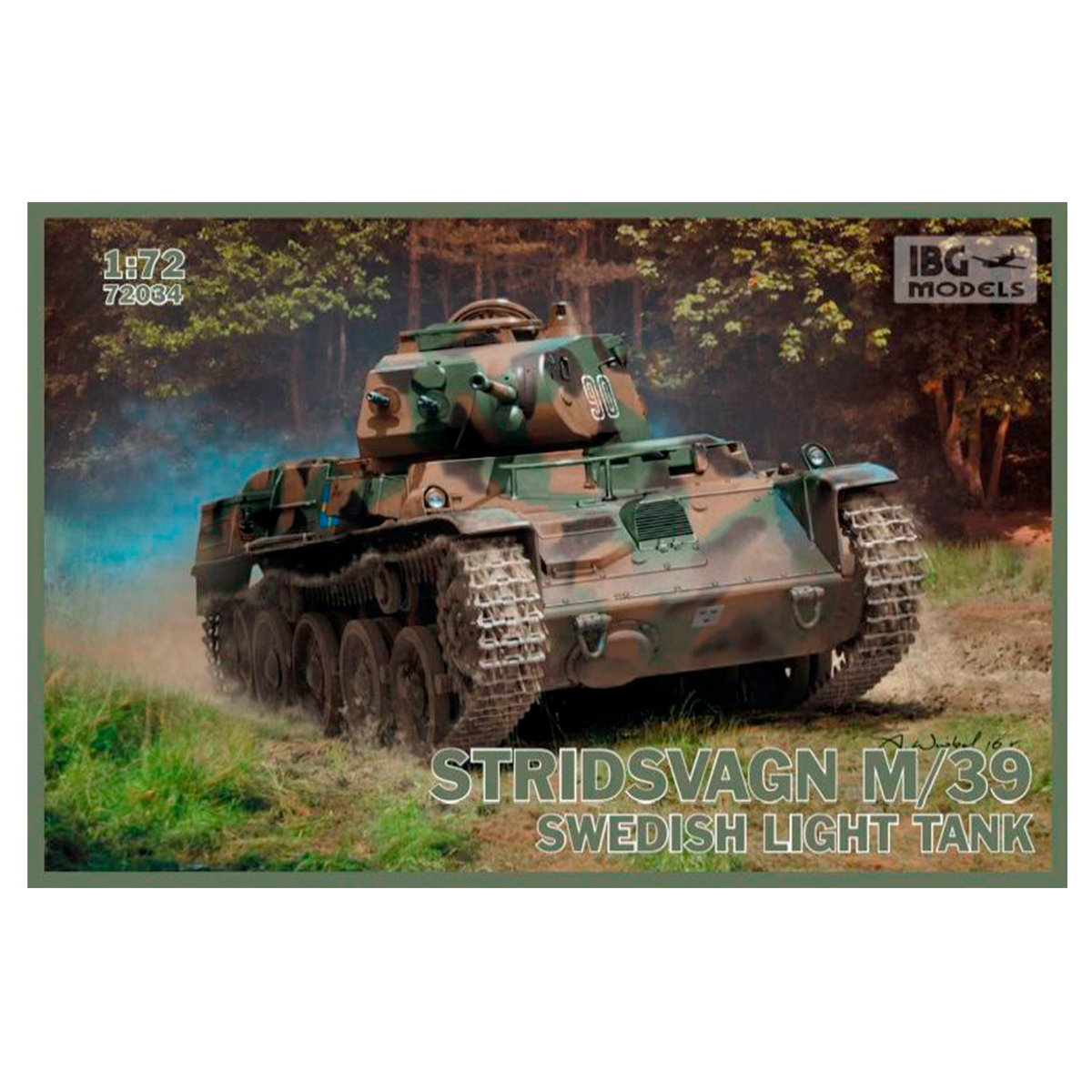 Stridsvagn M/39 Swedish light tank 1/72