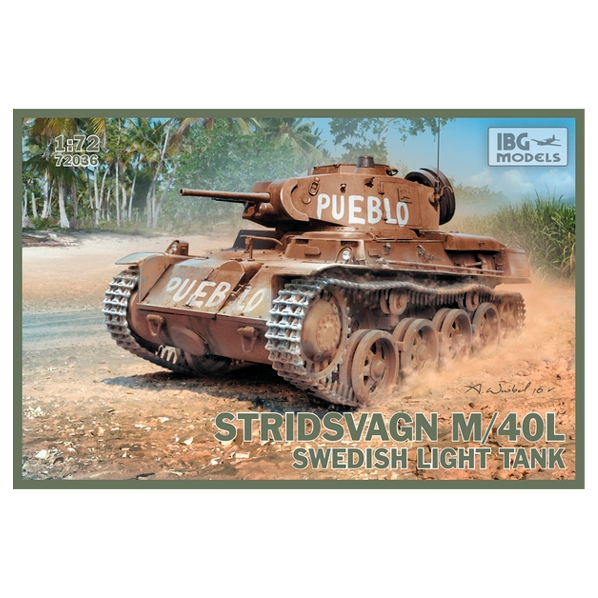 Stridsvagn M/40 L Swedish light tank 1/72