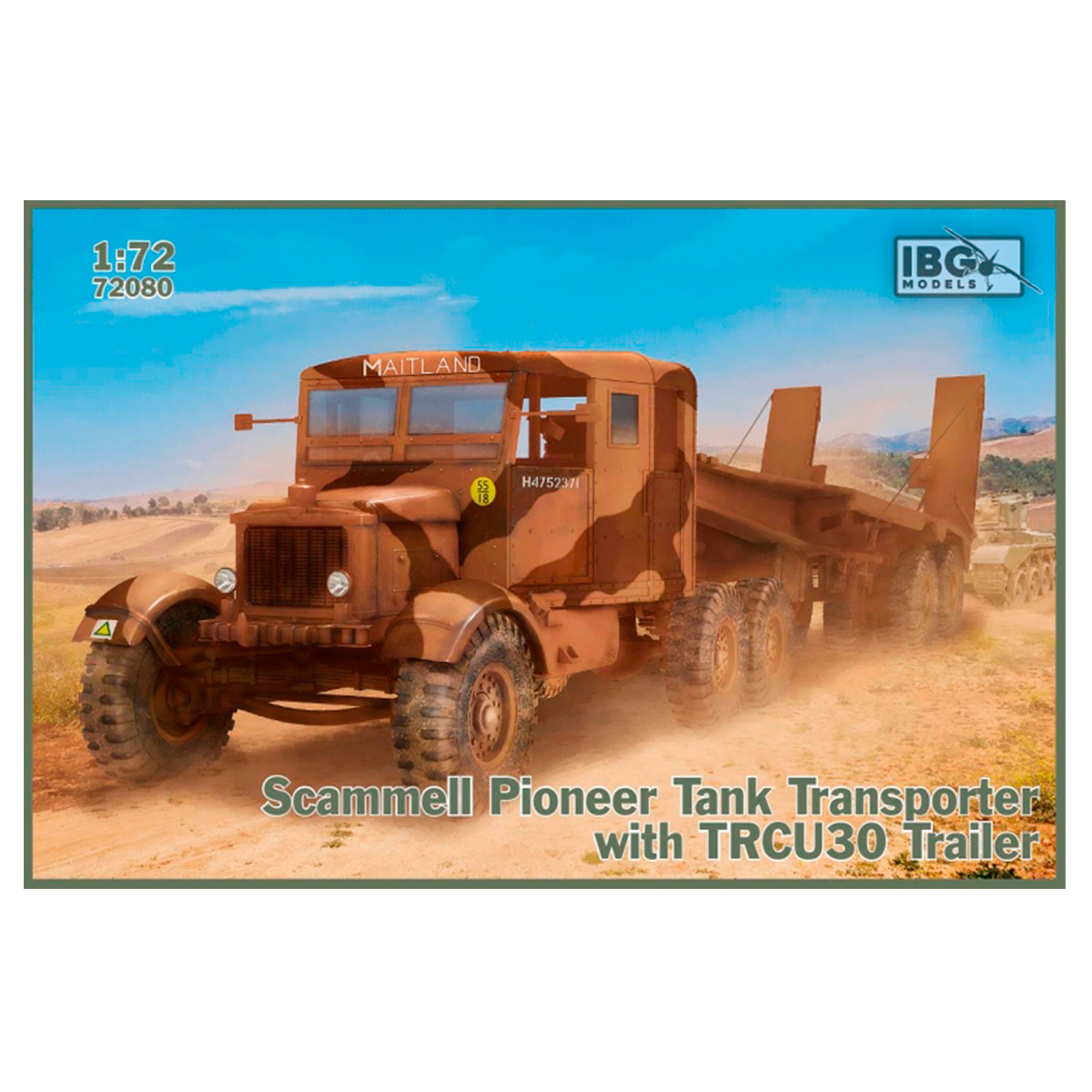 Scammell Pioneer Tank Transporter with TRCU30 Tank Trailer 1/72