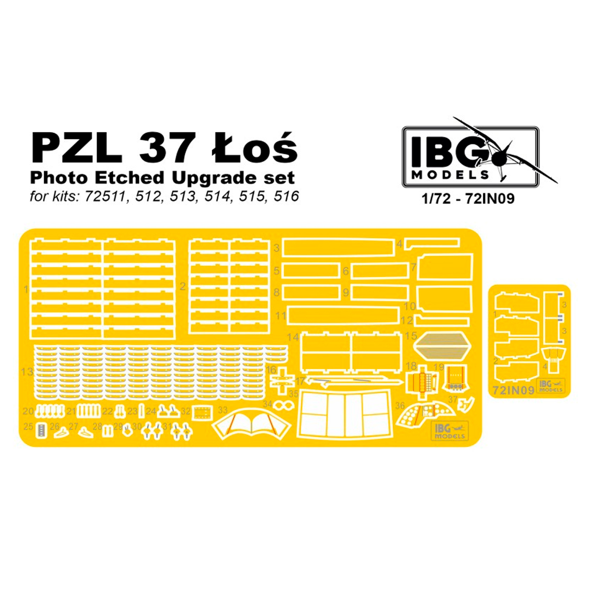 PZL 37 Los – PE Upgrade Set 1/72