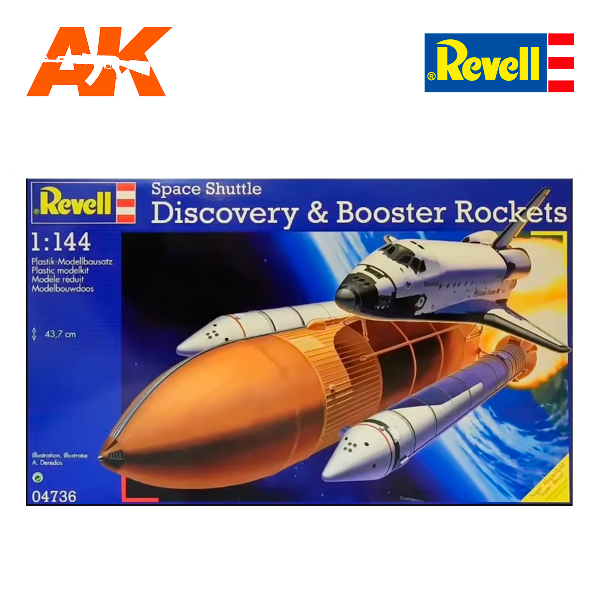 Booster Rockets Model Aircraft Kit Revell 1:144 04736 Space Shuttle Discovery 
