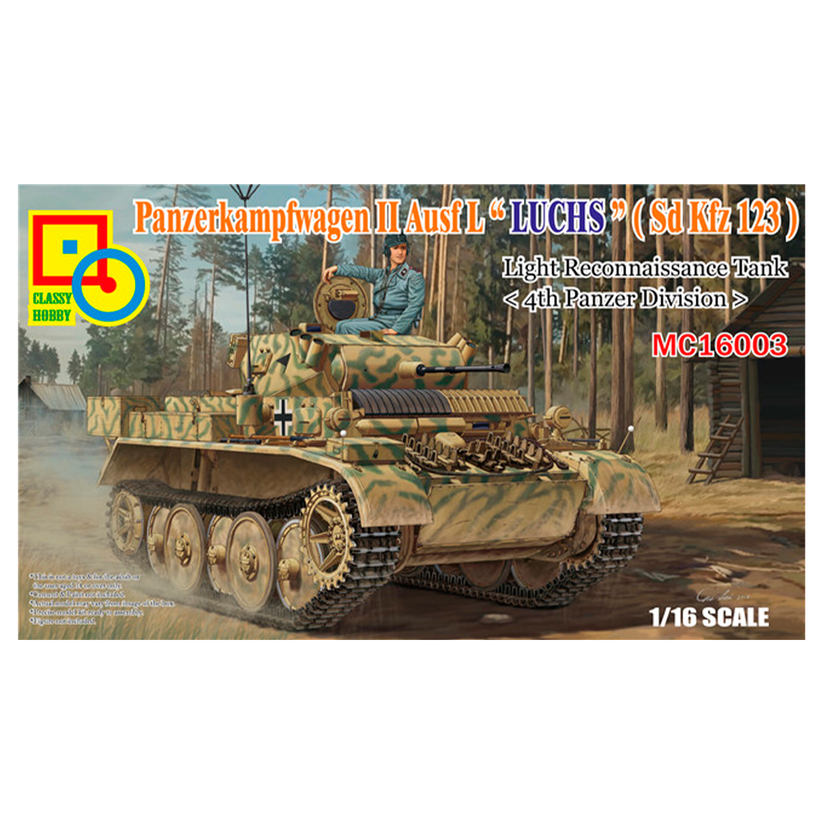 1/16 Panzerkampfwagen II Ausf.L “Luchs” (Sdkfz.123) Light Reconnaissance Tank (4th Panzer Division)